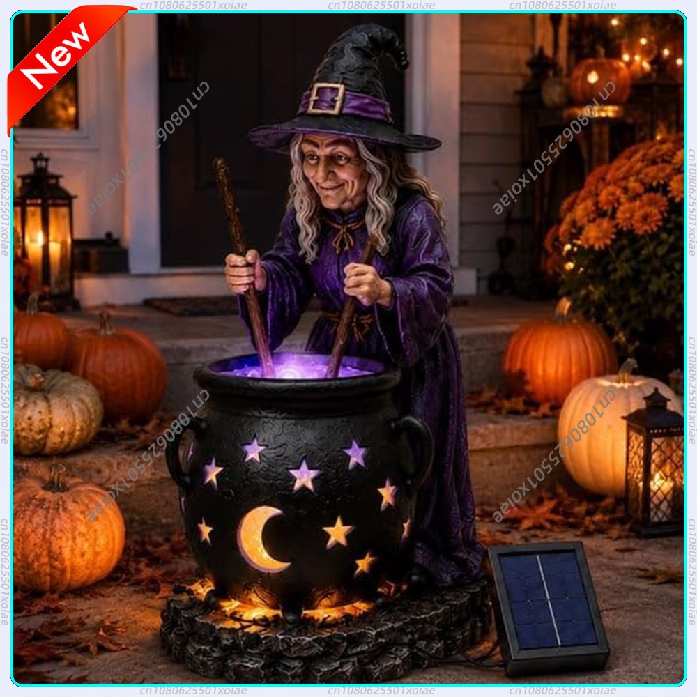 Solar Powered Halloween Witch  - Outdoor Lighting Ip65 评论和价格