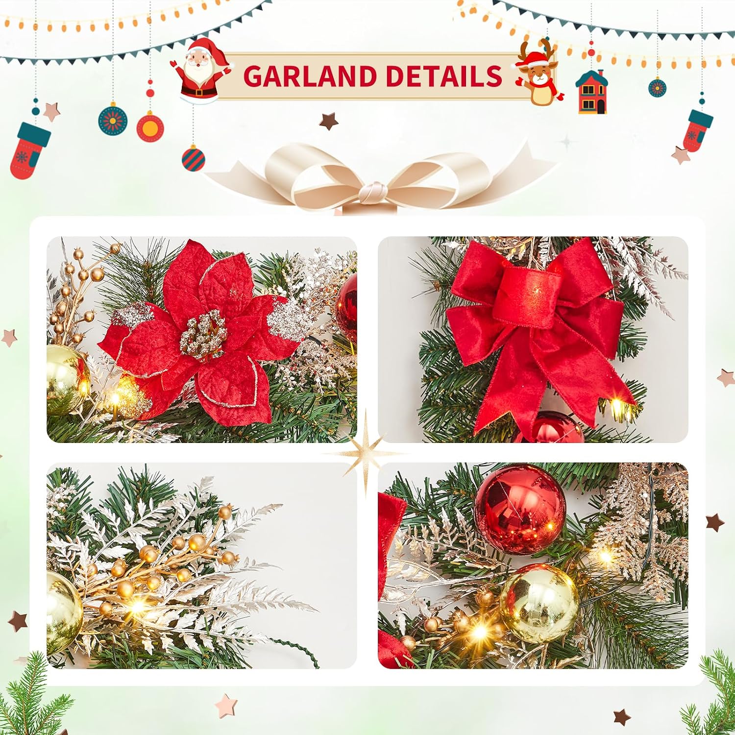 Garvee 6ft Pre-Lit Christmas G - Outdoor Lighting Effects 评论和价格
