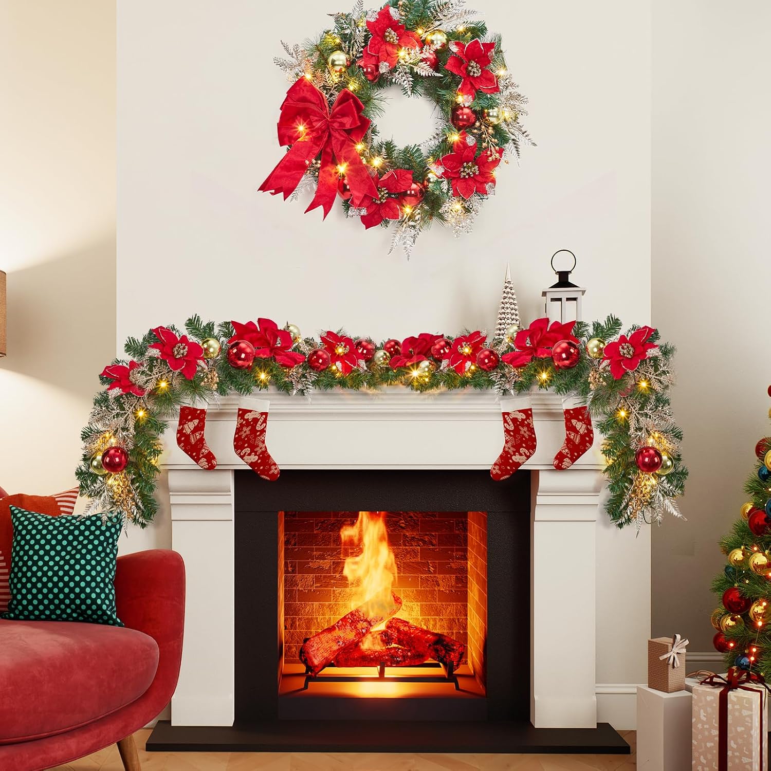 Garvee 6ft Pre-Lit Christmas G - Outdoor Lighting Effects 评论和价格