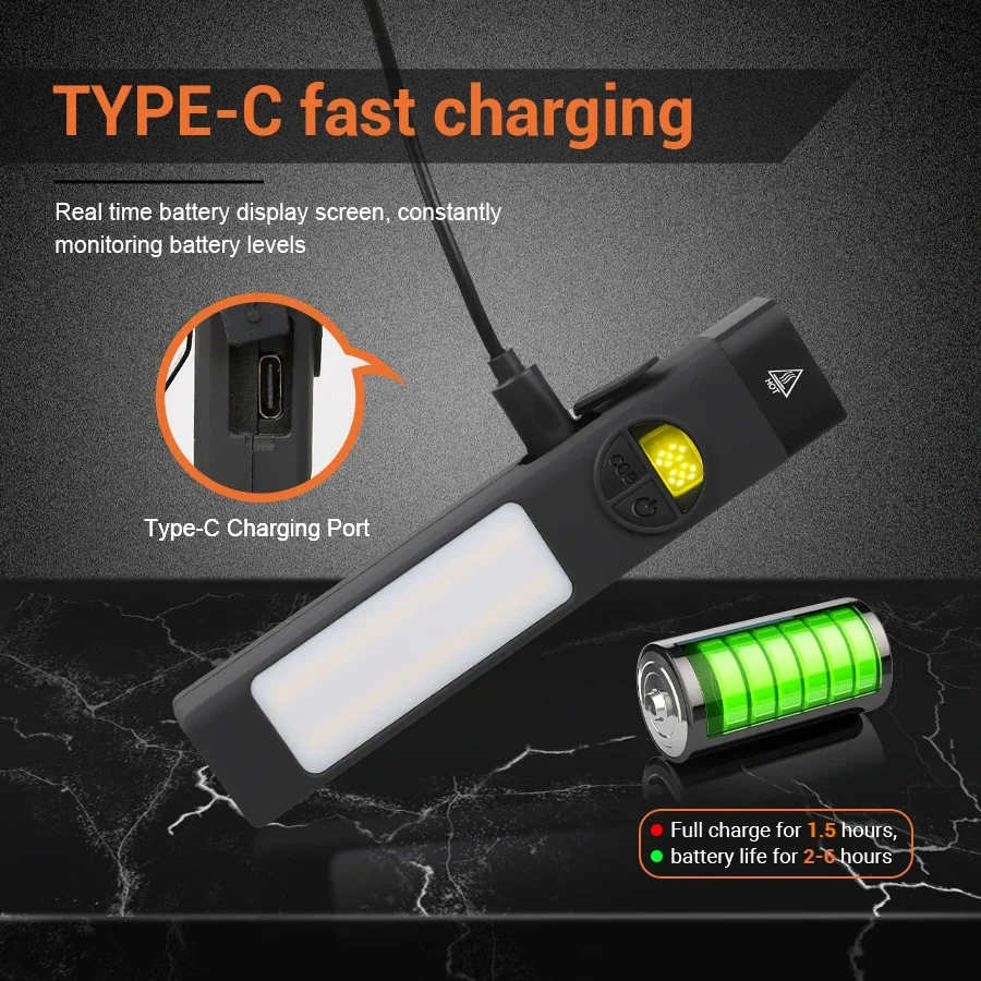 COB+LED Multifunctional Flashl - Outdoor Lighting Black 评论和价格