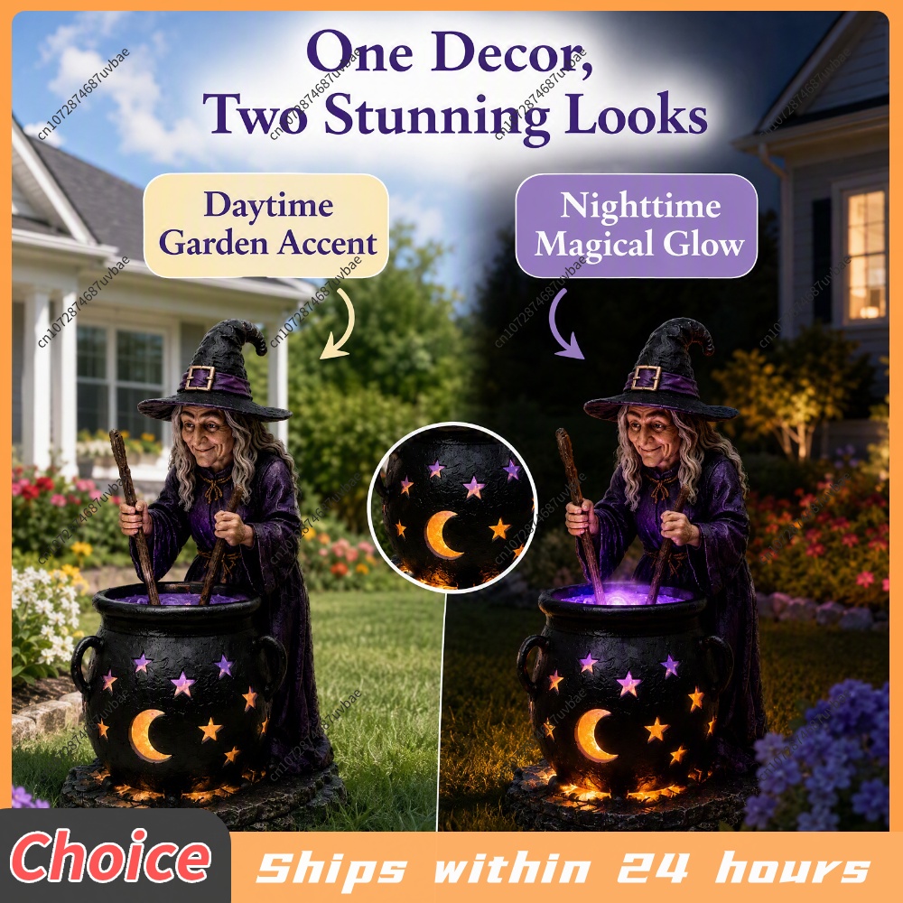 Solar Powered Halloween Witch  - Outdoor Lighting Ip65 评论和价格