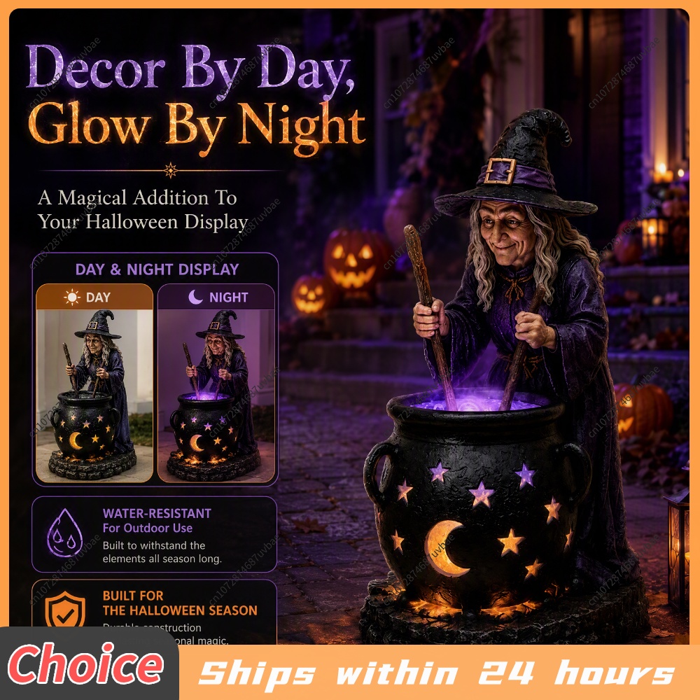 Solar Powered Halloween Witch  - Outdoor Lighting Ip65 评论和价格