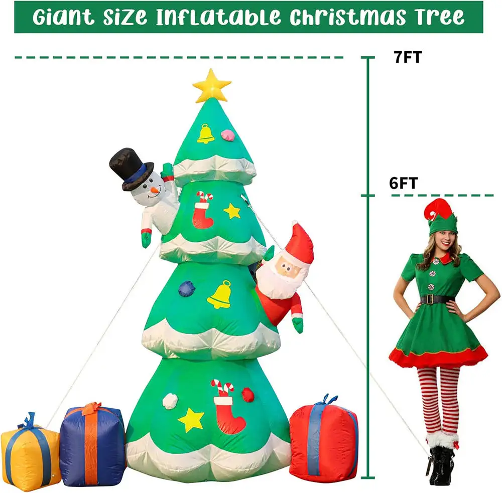 7FT Light Up Christmas Inflata - Outdoor Lighting Effects 评论和价格