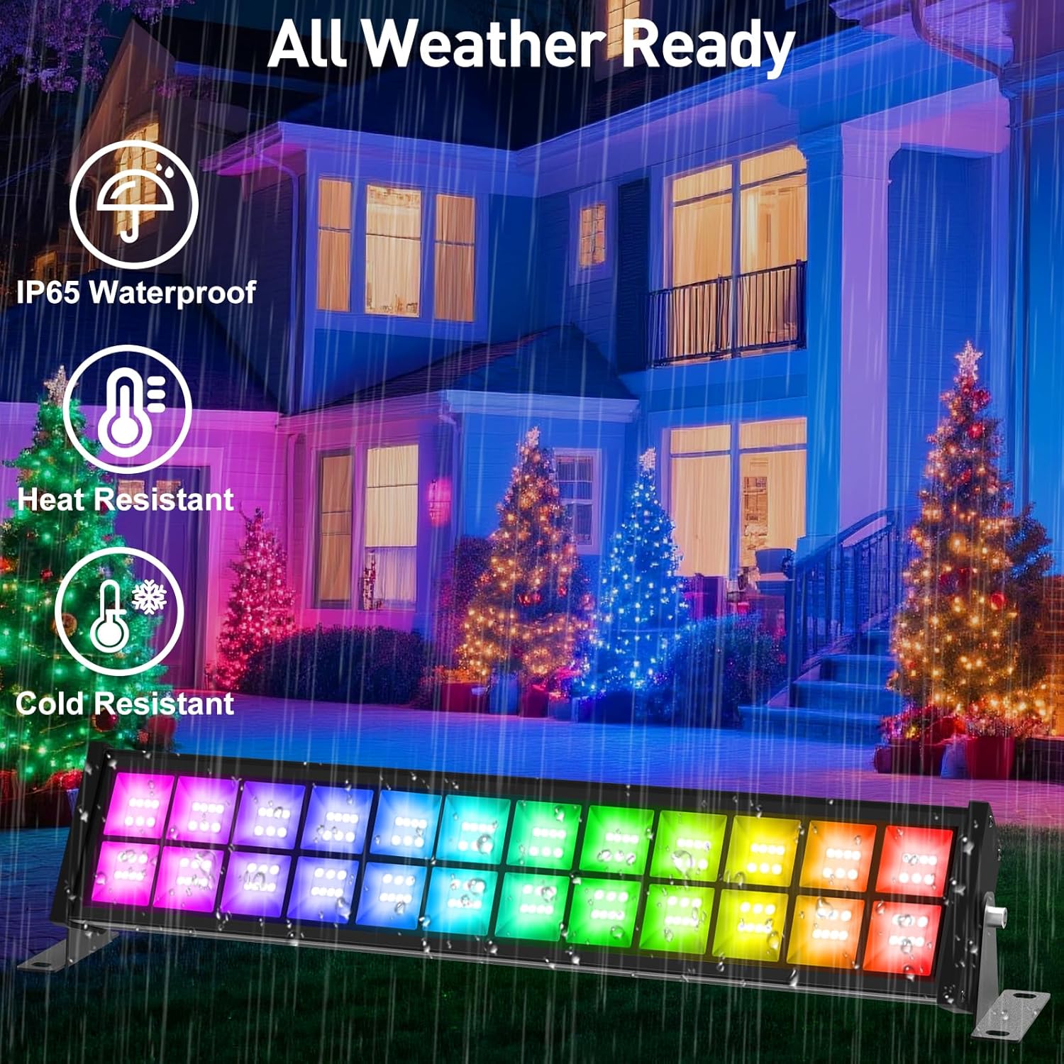 50/72W RGB LED Floodlight Bar  - Outdoor Lighting Uk 评论和价格