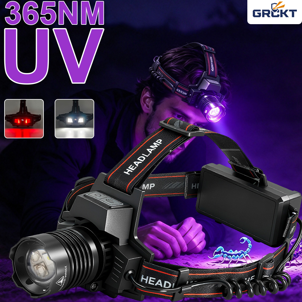 30W 365nm UV Headlamp Scorpion - Outdoor Lighting Black 评论和价格