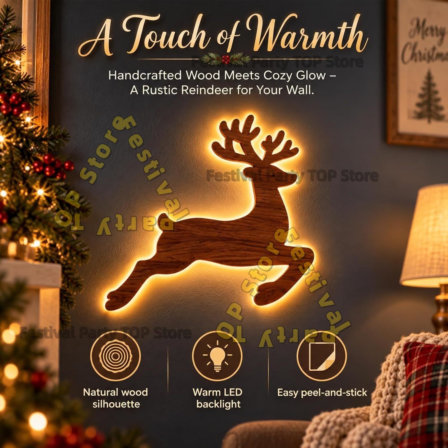 Reindeer Glow Christmas Decor  - Outdoor Lighting Effects 评论和价格
