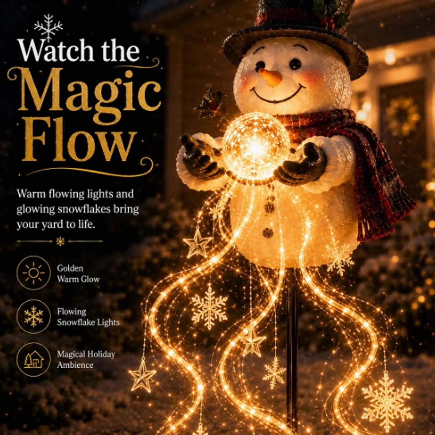 Outdoor Resin Snowman Santa LE - Outdoor Lighting Pathway 评论和价格