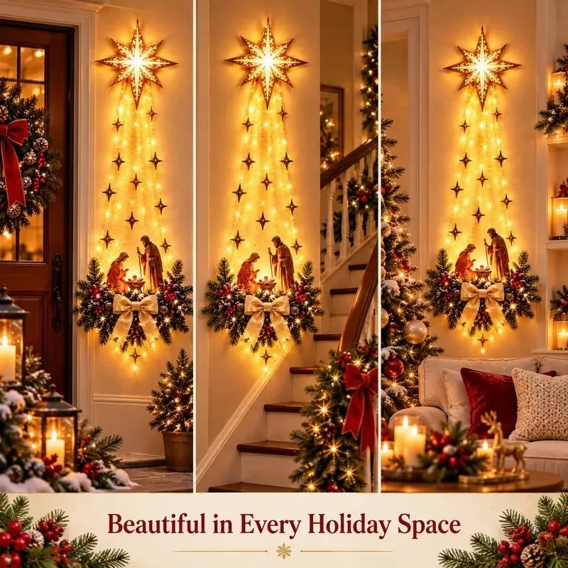 1-5PCS Glowing Xmas Door Hange - Outdoor Lighting Effects 评论和价格